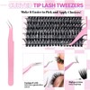 QiveaoryDIY Fluffy Lash Extension Kit 630pcs Lashes Clusters Thick D