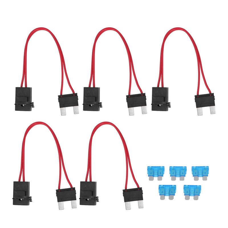 5Pcs Car Fuse Holder Connector Mini Heavy Duty Wire Extension