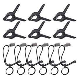 NICENEEDED 6 Stück Hochleistungs Federklammern 6 PCS Hintergrund Klemmhalter Elastischer Nylon Fotoclip Ständer Für Musselin Hintergrund Videostudio Aufnahmen