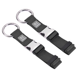 M METERXITY 2PCS Adjustable Luggage Straps Trouble Luggage Accessories Suitcase Belt Carrying Clip with Jacket Gripper Holder Trouble (Black)