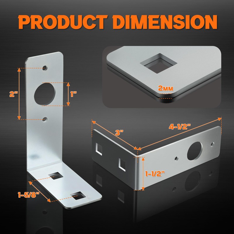 Lonffery Trailer Light Bracket 2PC