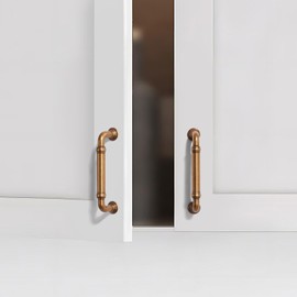 Dazzleeta 10 Pack Antique Brass Cabinet Pulls 3 3/4 inch Vintage Drawer Handles Cupboard Dresser Kitchen Cabinet Hardware