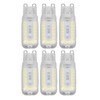 6pcs G9 LED Bulbs 7W Dimmable 360° Illumination Replacement Light