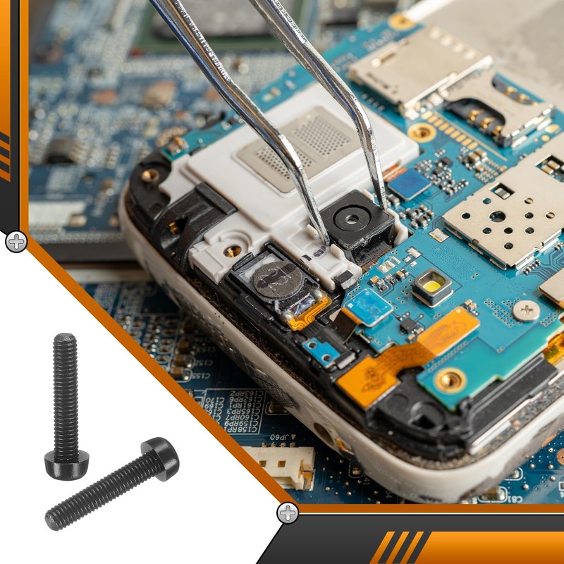 sourcing map 100Pcs M3x15mm Threaded Nylon Phillips Cross Pan Head