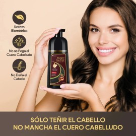 KAISASA Shampoo Con Tinte,Shampoo con Tinte 3 en 1 ， Tinte para Cabello en Casa, Cubre Canas, Fácil de Usar, Sin Manchar Cuero Cabelludo, hair dye shampoo，shampoo cubre canas - Castaño Claro