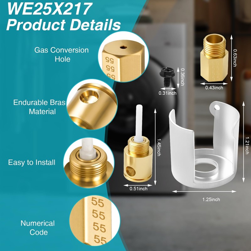 WE25X217 Dryer LP Conversion Kit for WE25M0032, WE25X0190, WE25X0214, WE25X0216