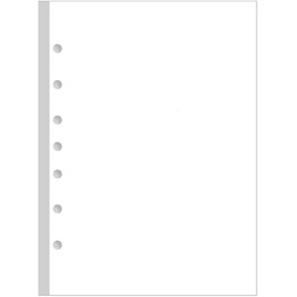 Mini Binder Blank Filler Paper for 3 or 7 Ring Binders - 100 Sheets/200 Pages Loose Leaf Paper Blank Refills, Desk Size 4, 100gsm Blank Paper, 5.8" x 8.5"