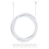 QWORK® 5 m curtain wire, white, curtain rope, plastic coated