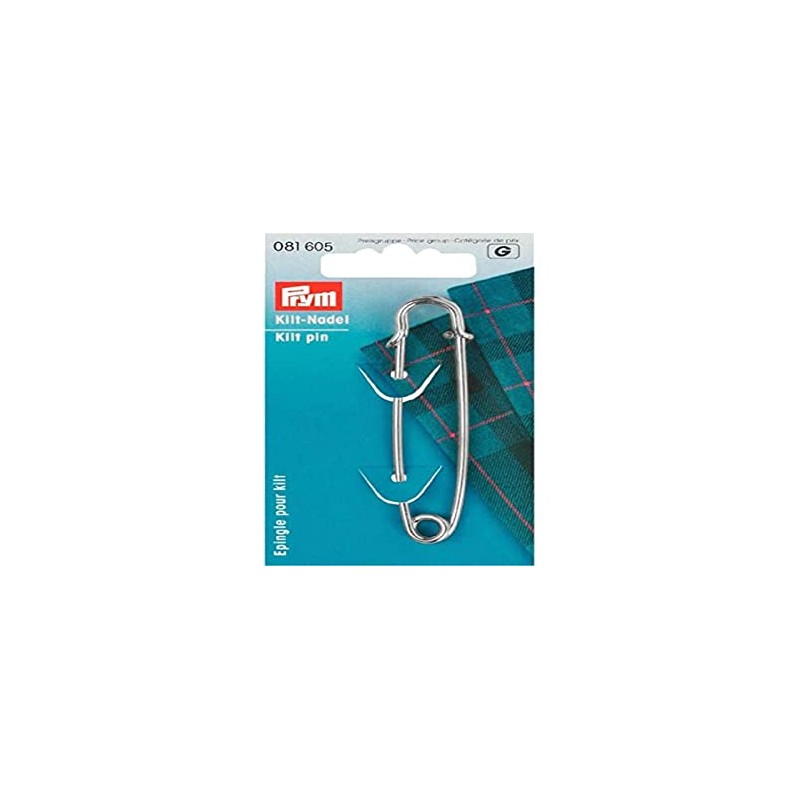Prym Kilt Pin mild steel silver col 76 mm