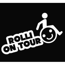 UUSticker Wheelchair in Flames Sticker 135 x 95 mm Wheelchair User Car (White)