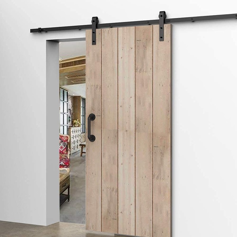 CCJH 24cm Sliding Barn Door Handle, Pull Black Heavy Duty