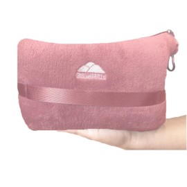 BlueHills Premium Soft Travel Blanket Pillow Airplane Mini - Dusty Rose M02