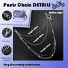 3-Layer Pants Chain for Men Women Trousers Pocket Belt Wallet