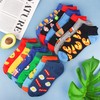 Jeasona 10/12 Pairs Men's Trainer Socks 43-46 Cotton Funny Socks