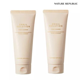 Nature Republic [네이처리퍼블릭] 1+1 쫀쫀거품 스네일 솔루션 폼클렌징 150ml Nature Republic 1+1 Bouncy Foam Snail Solution Foam Cleansing 150ml [Single Option ND0272]