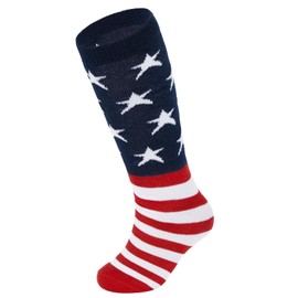 Kids American Flag Patriotic 4th of July Socks Independence Day Socks USA Knee High Socks for Girls Boys Baby Toddler 3-6 Years