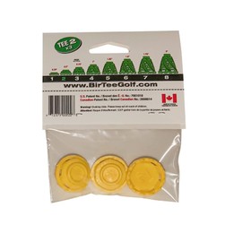 BirTee Golf Tees - PRO Speed Version with Enhanced Durability - Size #2 (1/2") Individual Size Pack - 3 Tees Per Pack. Indoor Golf Tees/Golf Simulator Tees/Winter Golf Tees (Yellow)