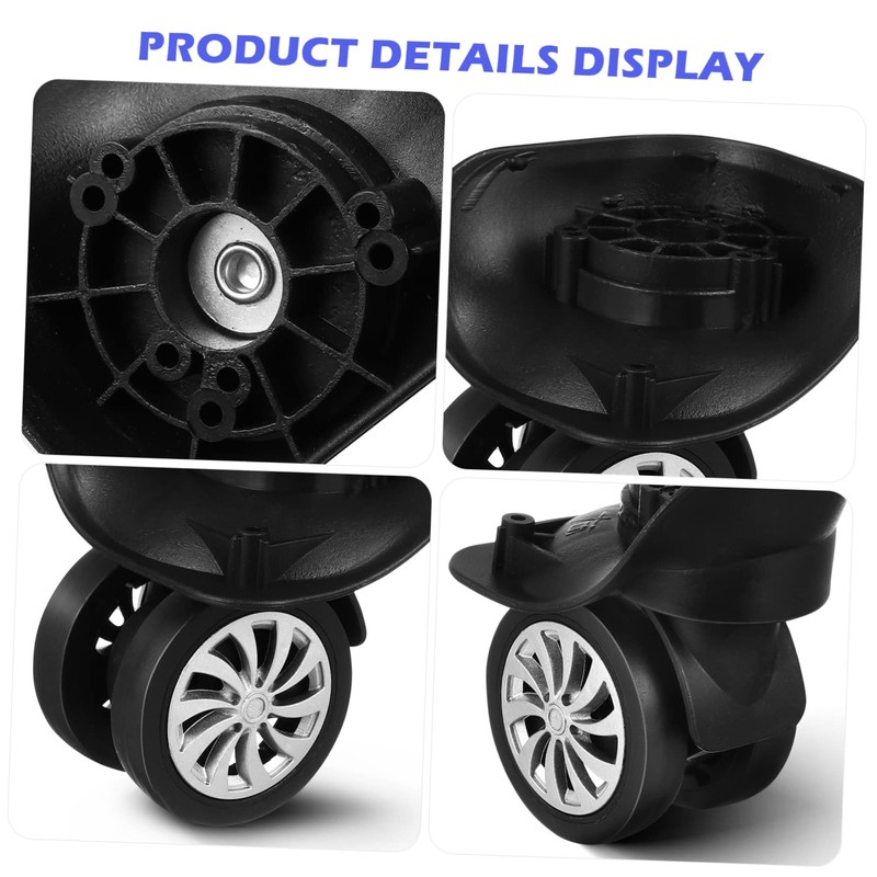 NOLITOY 4Pcs Swivel Wheels Replacement for Luggage Suitcase Durable Travel