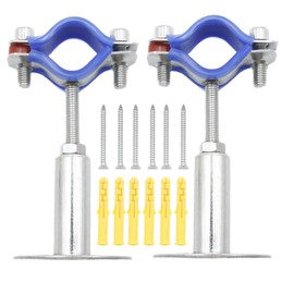 ZUDKSUY 2 Pack 1 Inch Wall Mount Ceiling Mount Pipe Support Clamp, Adjustable Stainless Steel Split Ring Hanger, Pipe Bracket Holder for Pipe Support Pipe Fixing Pole Support