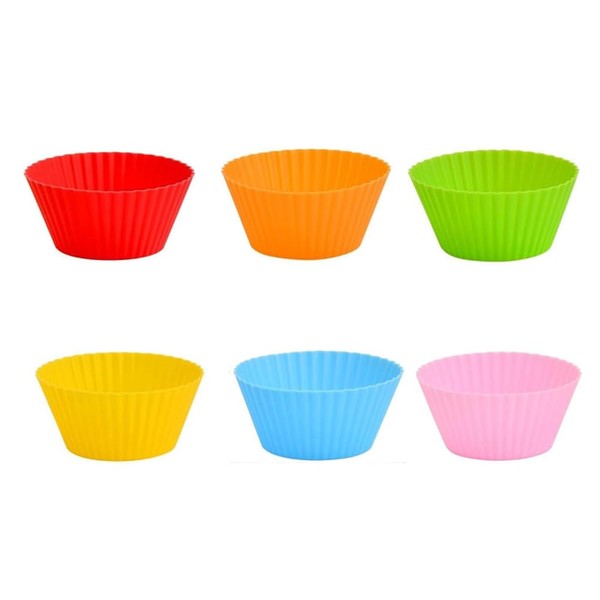 24 Moldes de Silicona para Hornear Cupcakes o Muffins Reutilizables