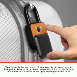 SHARPER IMAGE BRAND NEW SHARPER IMAGE DIGITAL RECHARGABLE FINGERPRINT PADLOCK