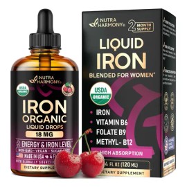 Hierro Líquido 18 Mg Para Mujeres, 4 Oz                                                                                                               