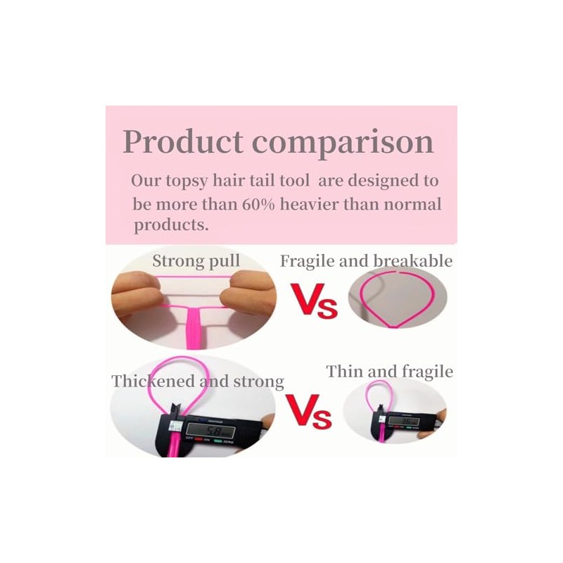 Schembo Topsy Tail Hair Tool Set - 6pcs Loop Styling
