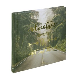 "Highway" Photo Album (Small Album 18 x 18 cm, Photo Book with 30 White Pages, Photo Album to Design Yourself) Green