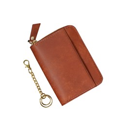 Coin Purse, Men's, Box-type, Genuine Leather, Pueblo Leather, Coin Case, Small, Can Store Bills and Cards, Compact, Mini Wallet, For Men, brown (reddish brown)