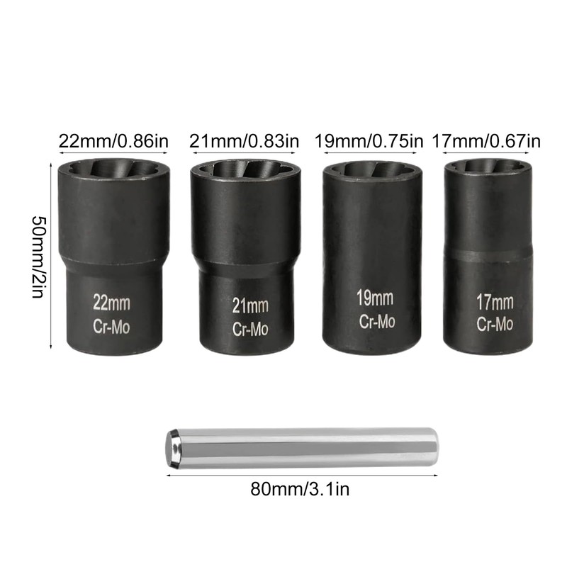Locking Wheel Nut Removal Tool, 1/2” Locking Wheel Nut Impact