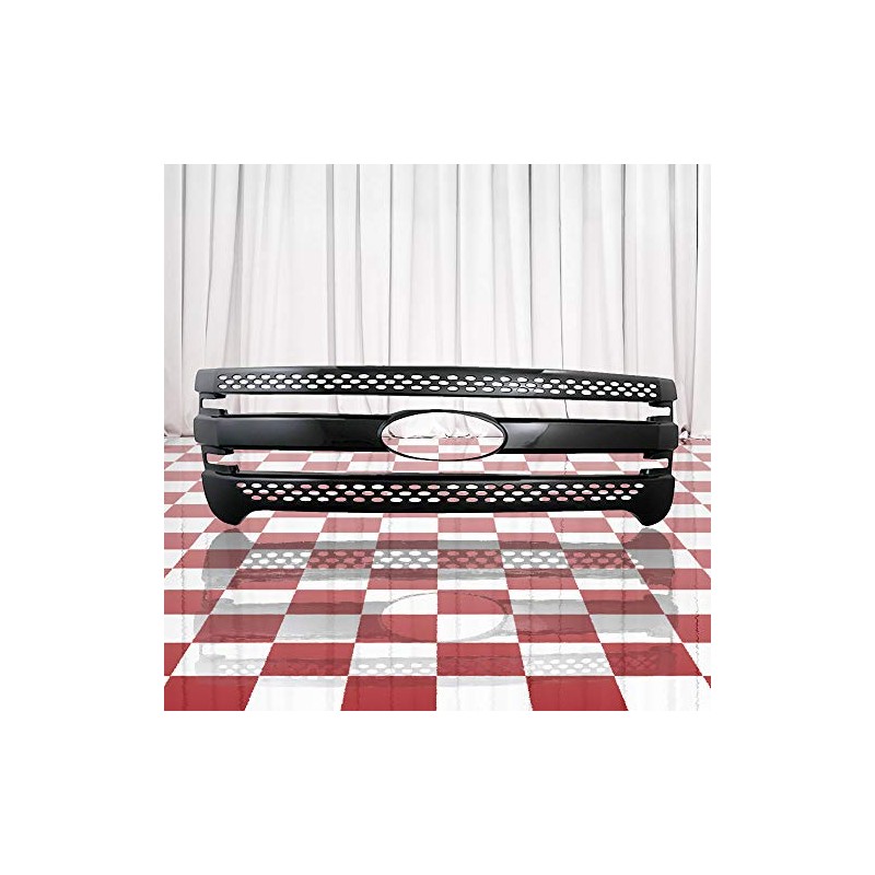Brighter Design Black Rectangular Horizontal Bar/Mesh Grille Overlay for Ford