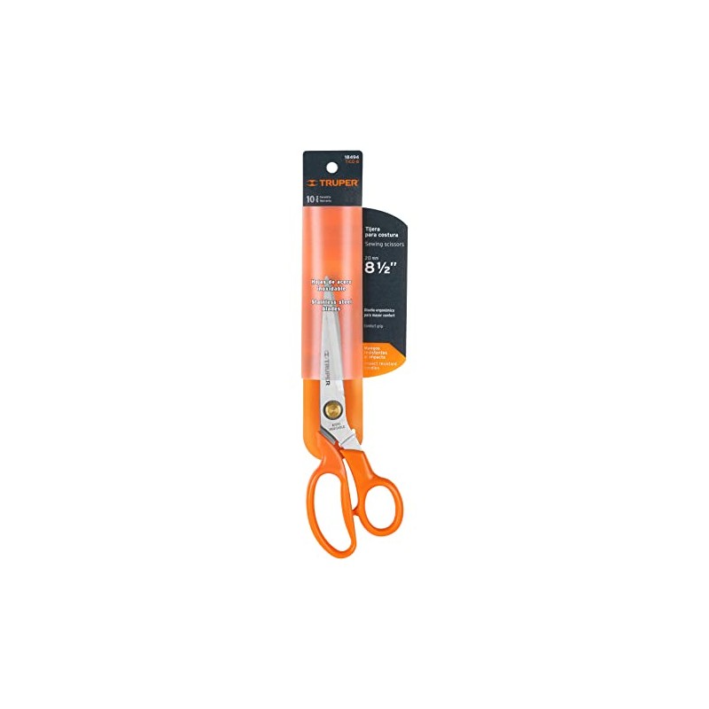 Truper TICO-8, Tijera para costura de acero inoxidable, 8-1/2"