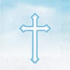 Religious Blue Party Lunch Napkins - 32 Count (2 Packages