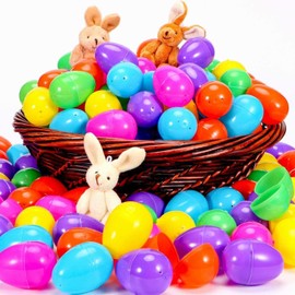 150Pcs Easter Eggs Assortment-2.36" Bright Colors 144 Plastic Easter Eggs and 6 Golden Easter Eggs for Filling Specific Treats Perfect for Easter Theme Party Favor, Easter Hunt, Basket Stuffers Fillers