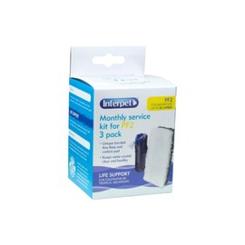 Interpet 3 x PF2 Aquarium Power Filter Floss & Activated Carbon Foams Monthly Kit
