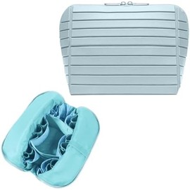 Makeup Brush Holder Travel, Compact Lightweight Accessory for Travel and Daily Use - Makeup Fold Down Design Dividers