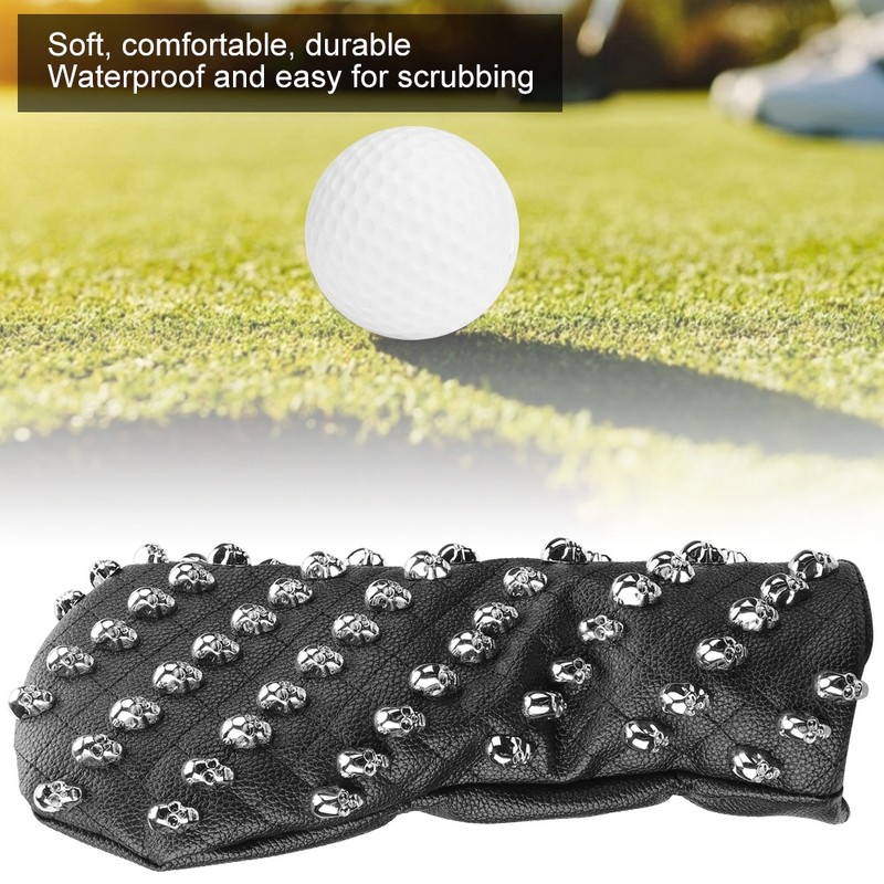 Golf PU Skull Wooden Club Head Protector Cover Headcover Protector