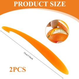2 PCS Orange Peeler Tool,Citrus Opening Tool,Multi-Function Long Handled Orange Peeler,Easy Peelers,Suitable for Oranges,Lemons,Grapefruits,Mangoes