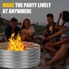 Toolterritary 48 inch Fire Pit Ring, 4FT Galvanized Fire Ring,