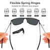 CARFIA Metal Men's Polarised Sunglasses UV400 Protection Spring Hinges Eyewear