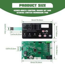 lingsee 42002-0007S Control Board Kit Compatible for Pentair MasterTemp Sta-Rite Max-E-Therm All NA and LP Series SPA Heater Electrical Systems, with 472610Z Switch Membrane Pad
