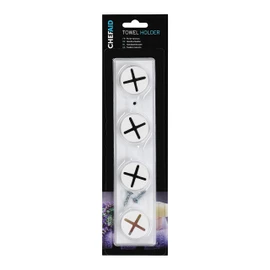 Chef Aid 4 Hole Tea Towel Holder, White