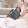 Auxmeware - Ceramic Teapot With Stainless Steel Infuser, Heat Resistant,