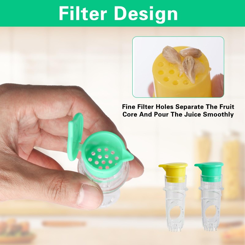 4 Pcs Lemon Squeezers, Lemon Juicer Squeezer, Screw Top Lemon
