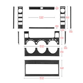 AIRSPEED for Toyota Tundra Double Cab 2014-2021 Center Console Navigation Screen Panel Cover Kit Carbon Fiber Interior Trim Accessories, 3 Knobs, Black