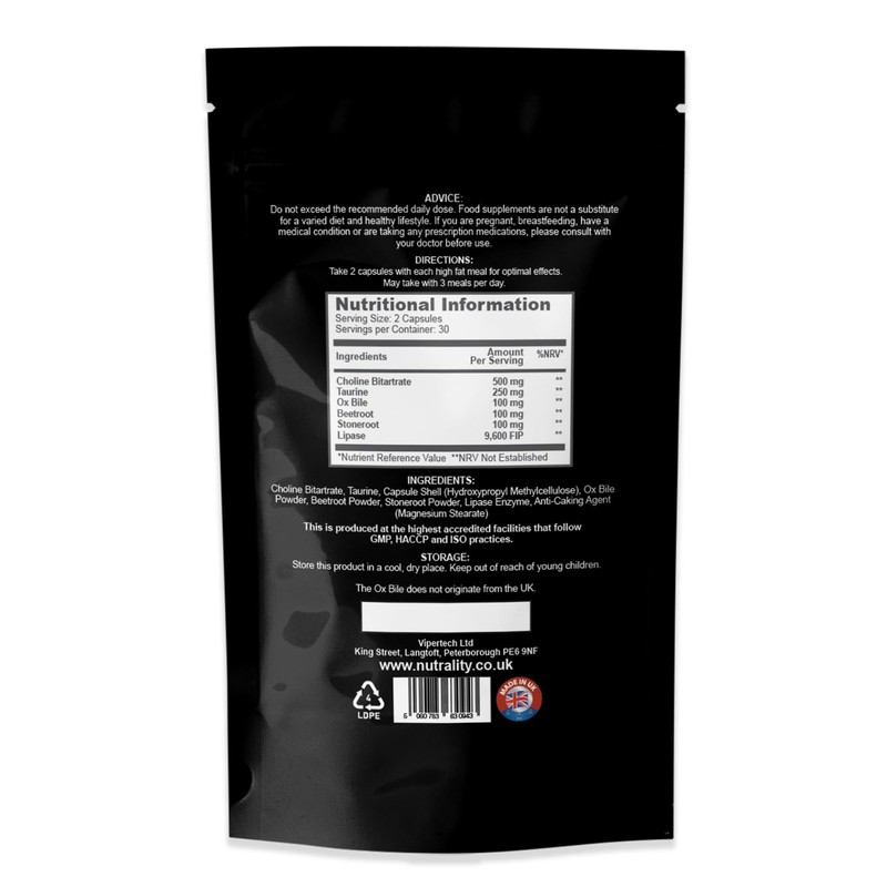 Nutrality Ox Bile Supplements UK | Gallbladder Support & Liver