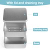 3pcs Soap Tin, 180 ml/150 ml, Aluminum, with 3 Soap