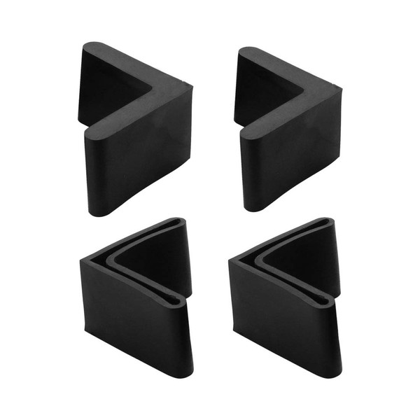 sourcing map Set of 4 furniture angle iron footrests L
