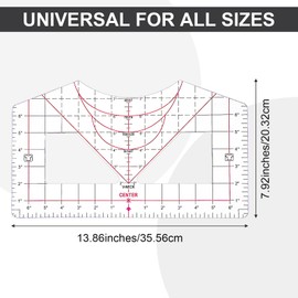 Wanmu T-Shirt Alignment Ruler, T-Shirt Centering Tool Stencil Ruler T-Shirt Alignment Ruler for Adults Youth Children