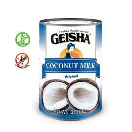 GEISHA Coconut Milk 13.5 FL OZ. (Pack of 12), Original Coconut milk | No Trans Fat － No Sugar Added － Gluten Free－Dairy Alternative Coffee Creamer－Made in Thailand